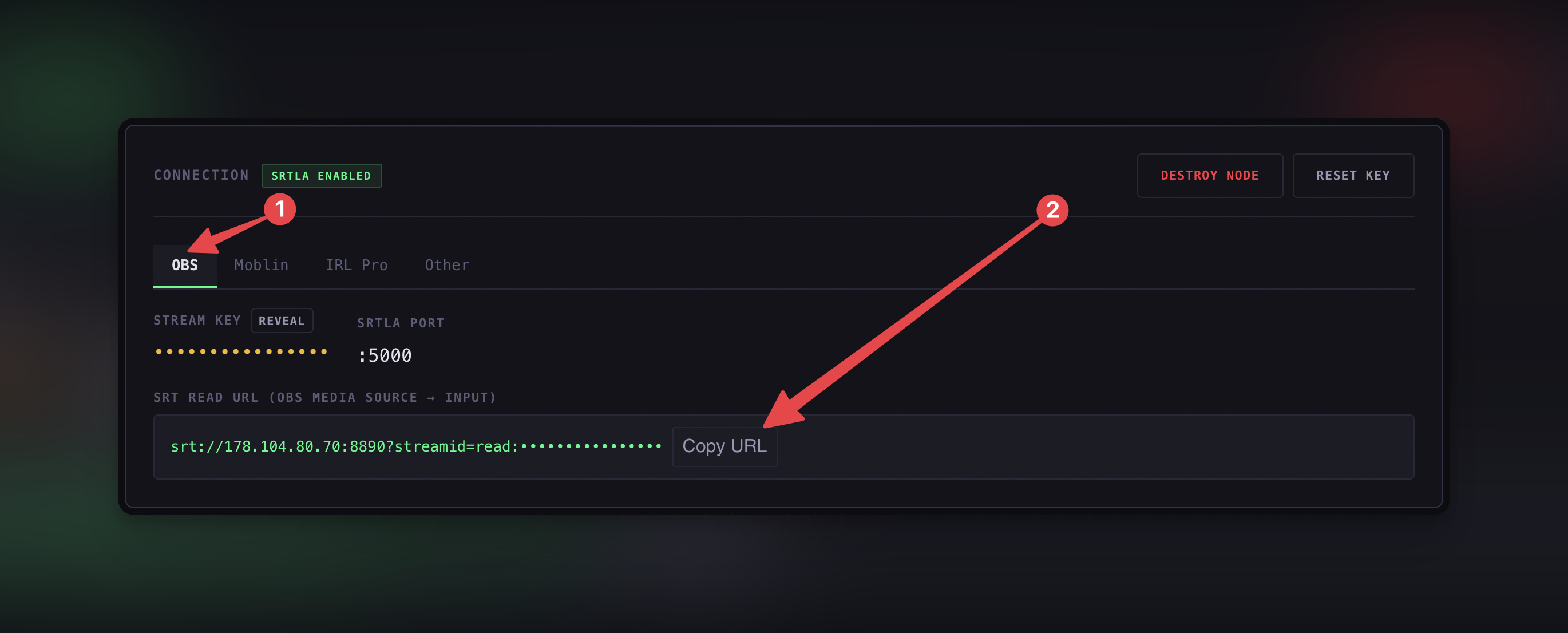 OBS Read URL